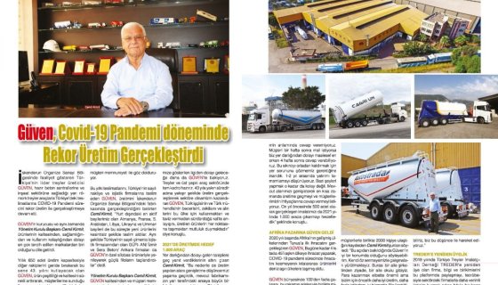 Güven Covid-19 Pandemi Döneminde Rekor Üretim Gerçekleştirdi